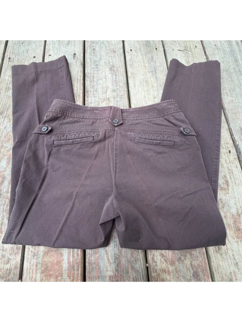 Body By Victoria The Christie Fit Brown Straight-Leg Pants Women’s Size 6 Casual - Picture 6 of 7
